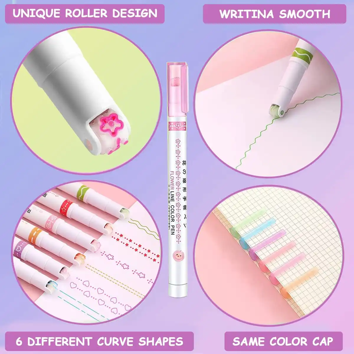 6 IN 1 DRAWING LINER PEN WITH SKETCH PEN - Image 2