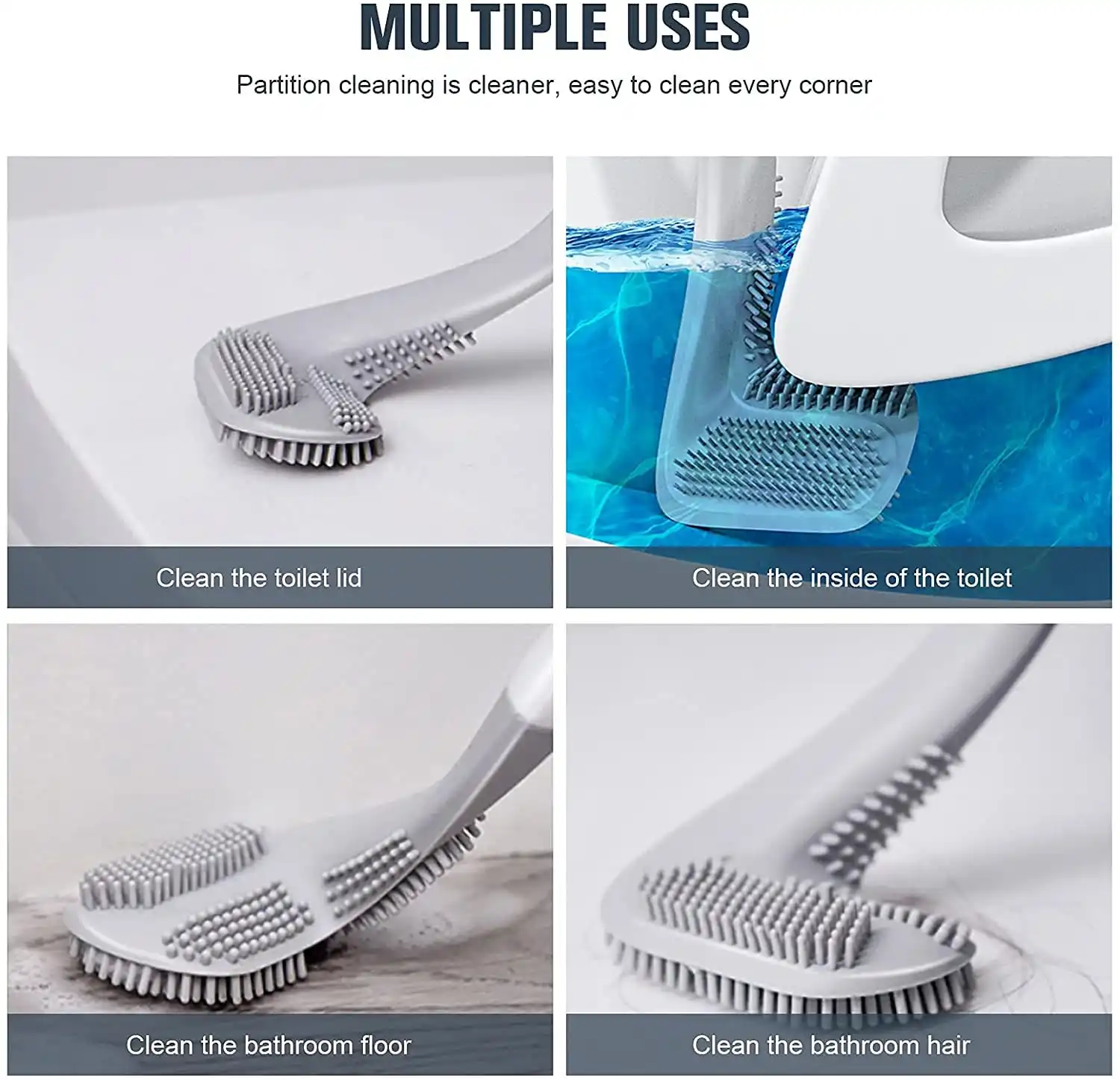 Golf L Shape Toilet Brush Silicone - Image 3