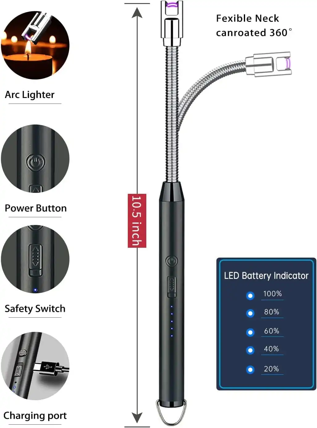 USB GAS LIGHTER WITH CABLE - Image 2