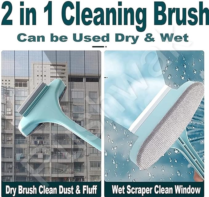 2 IN 1 CLEANING BRUSH AND WIPER MESH